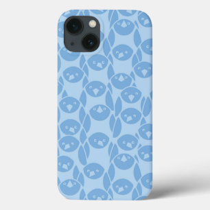Blue penguins pattern background iPhone 13 case