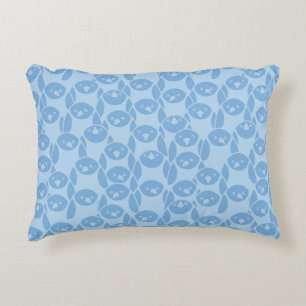 Blue penguins pattern background decorative cushion