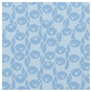 Blue penguins pattern background fabric
