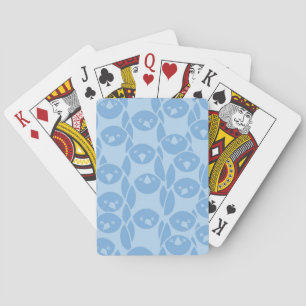 Blue penguins pattern background playing cards