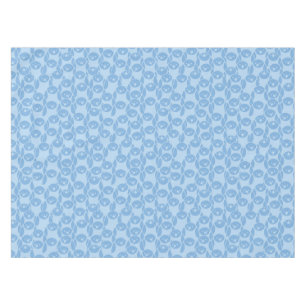 Blue penguins pattern background tablecloth