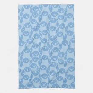 Blue penguins pattern background tea towel