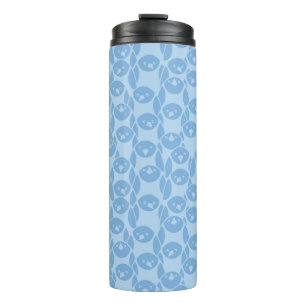 Blue penguins pattern background thermal tumbler