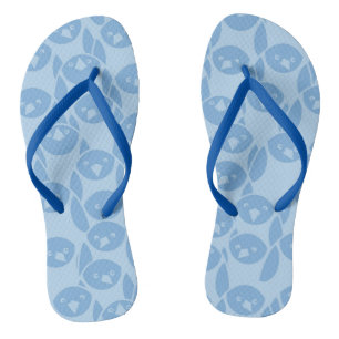 Blue penguins pattern background thongs