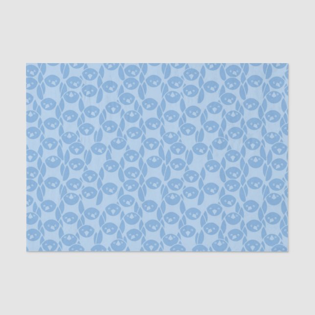 Blue penguins pattern background tissue paper (Front)