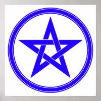 Blue Pentacle Pentagram