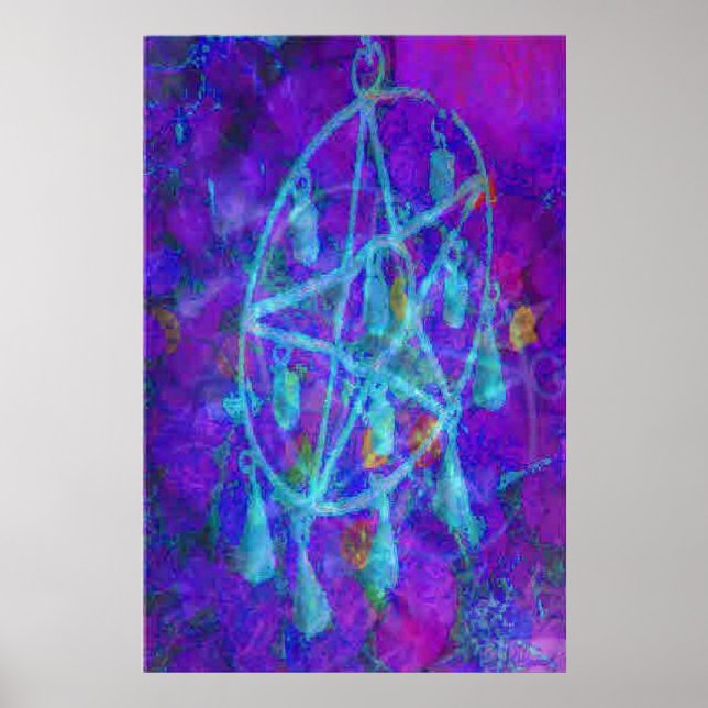 Blue Pentacle Royale by JudyMarisa Poster (Front)