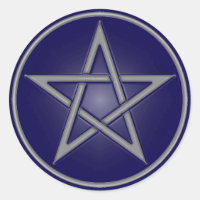 Blue Pentacle Sticker