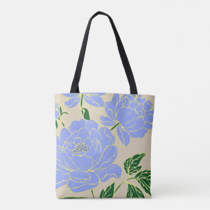 Blue Peonies Tote Bag