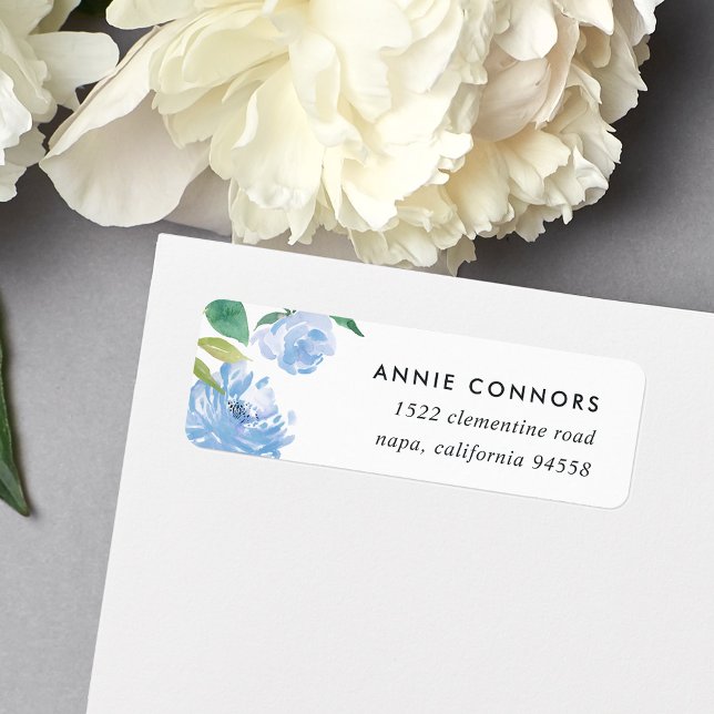 Blue Peony | Return Address Labels (Creator Uploaded)