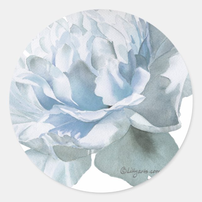 Blue Peony Wedding Seals (Front)