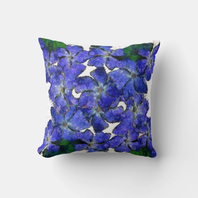 Blue Periwinkle Design Cushion (Front)