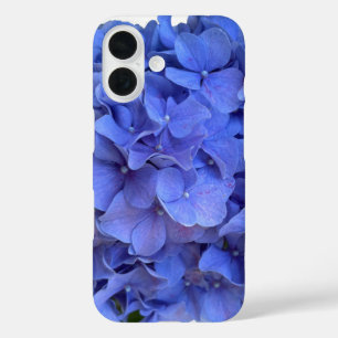 Blue periwinkle elegant floral hydrangeas  iPhone 16 case