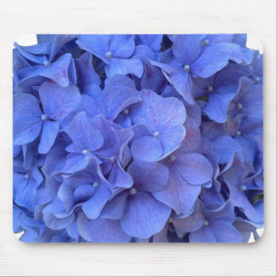 Blue periwinkle elegant floral hydrangeas  mouse pad