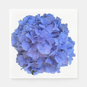 Blue periwinkle elegant floral hydrangeas napkin