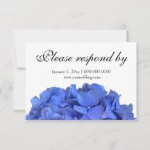Blue periwinkle elegant floral hydrangeas RSVP