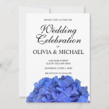 Blue periwinkle elegant floral hydrangeas Wedding