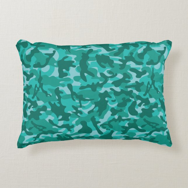 Blue Persian Camouflage Decorative Cushion (Front)