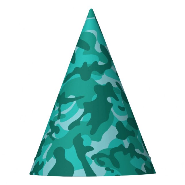 Blue Persian Camouflage Party Hat (Front)