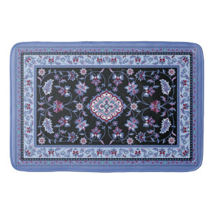 Blue Persian Carpet Bath Mat