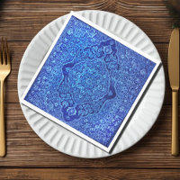 Blue Persian carpet look - Tabris