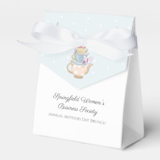 Blue Personalised Mother's Day Tea Party Favour Bo Box