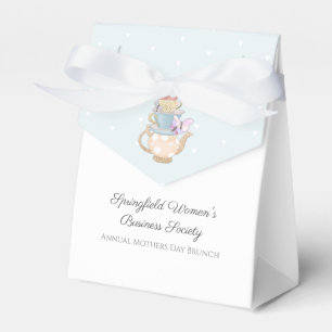 Blue Personalised Mother's Day Tea Party Favour Bo Favour Box