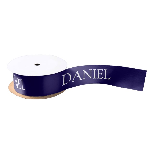 Blue Personalised Name Satin Ribbon (Spool)