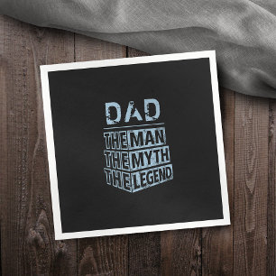 Blue Personalised Name The Man The Myth The Legend Napkin