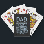 Blue Personalised Name The Man The Myth The Legend Playing Cards<br><div class="desc">Personalised your own name,  "the Man the Myth the Legend" typography design in black and blue,  great custom gift for men,  dad,  grandpa,  husband,  boyfriend on father's day,  birthday,  anniversary,  and any special day.</div>