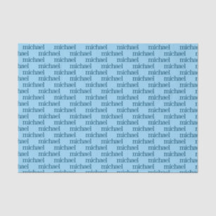 Blue Personalised Name Tissue Paper
