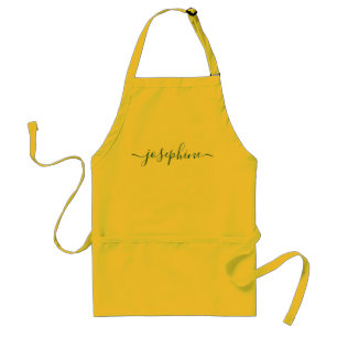 Blue Personalised script name adult apron