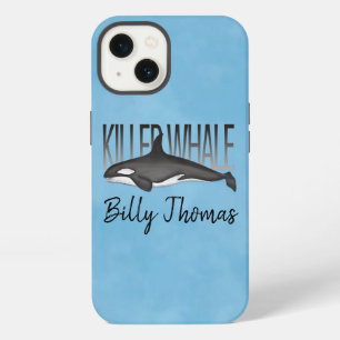 Blue Personalised Watercolor Ocean Orca Template iPhone 13 Case