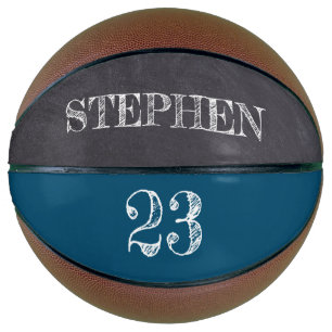 Blue Personalized Name Ball Player Number etching Basketball