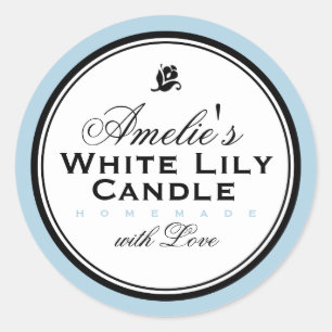 BLUE PERSONALIZED SOAP & CANDLE STICKER