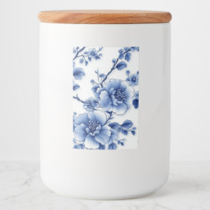 Blue Petal Ceramic Storage Jar Food Label