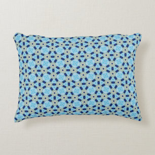 Blue Petal Harmony Accent Pillow