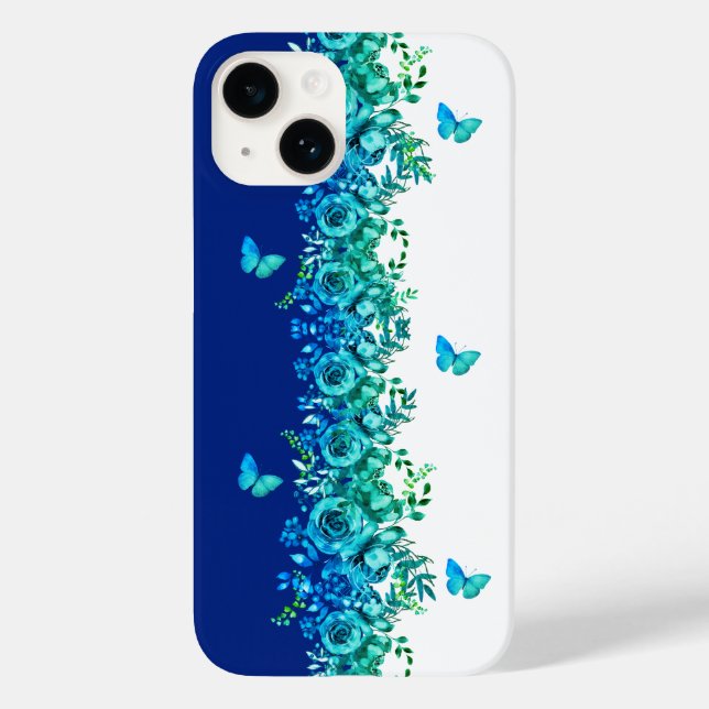 Blue Petal Symphony Phone Case (Back)