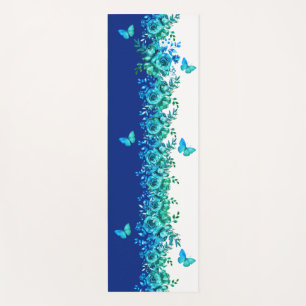 Blue Petal Symphony Yoga Mat