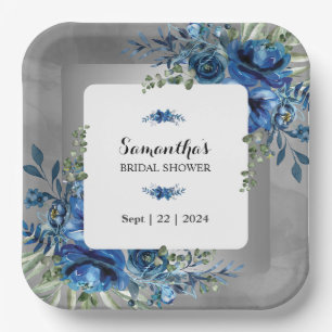 Blue Petals: Botanical Beauty Bridal Shower Plates