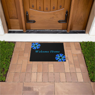 Blue Petals Doormat