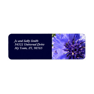 Blue Petals Return Address Label