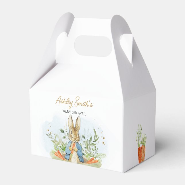 Blue Peter Rabbit Baby Shower  Favour Box (Front Side)