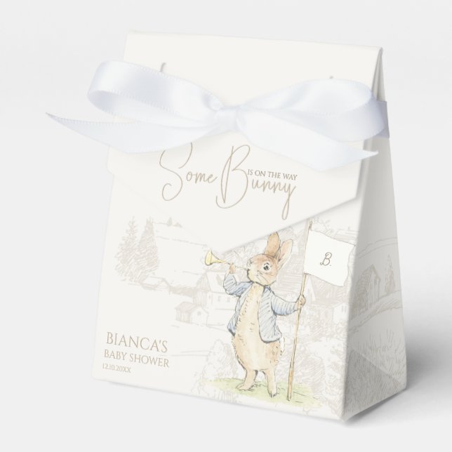 Blue Peter the Rabbit Some Bunny Baby Shower Favour Box (Front Side)