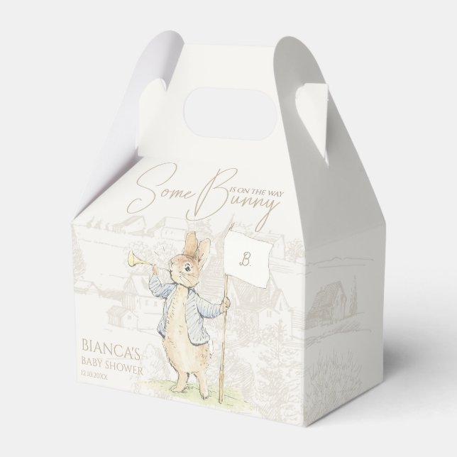 Blue Peter the Rabbit Some Bunny Baby Shower Favour Box (Front Side)