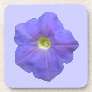 Blue Petunia Cork Coaster