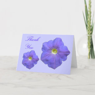 Blue Petunias Customisable Greeting Card