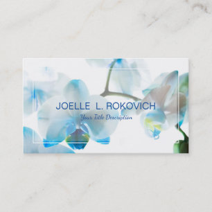 Blue Phalaenopsis Orchids Florist Wedding Planner Business Card