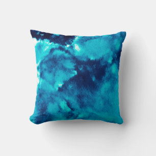 Blue Phantom Fashion Patterns Dirty Plash Watercol Cushion