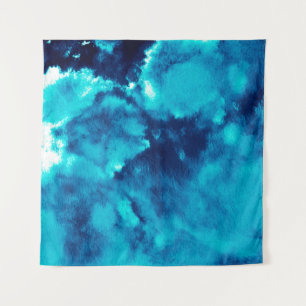 Blue Phantom Fashion Patterns Dirty Plash Watercol Tapestry